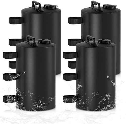 4 sacchetti per pesi per l'acqua, pesi da 10 l, per gazebo riempibili con acqua, base portatile, sacchi di sabbia, piedini per gazebo all'aperto, tende da giardino, tendoni per feste, riutilizzabili