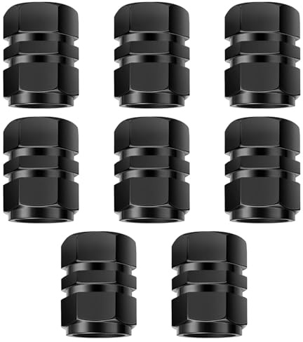 8PCS Aluminum Valve Caps, Metal Wheel Dust Caps with Gasket, for Motorbike, Trucks, Bike, Electric Scooter, SUV