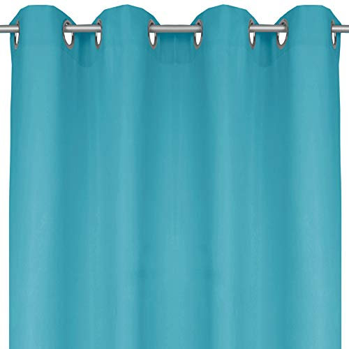 Bestlivings Tenda oscurante turchese con occhielli, 140 x 225 cm (larghezza x lunghezza), in diverse misure e colori