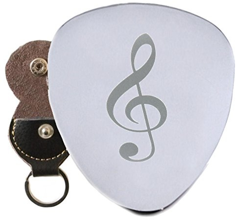 Violinschlüssel Musik Note Stahl Gitarre Plektrum Graviert In Schlüsselanhänger Halter