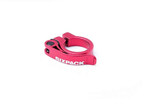 Sixpack Menace Fahrrad Sattelklemme mit Schnellspanner 31.8mm / 34.9mm rot