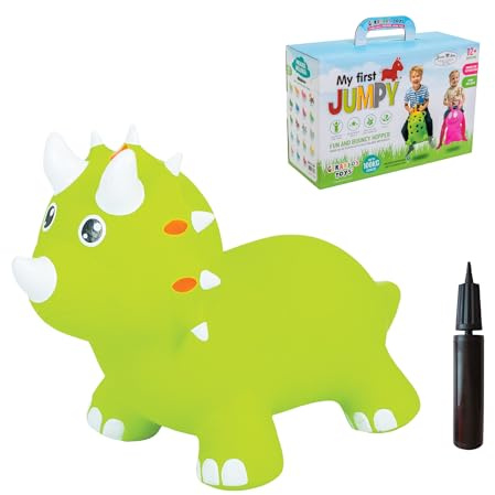Jumpy Hüpftier Dino Triceratops, grün