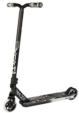 Madd Gear Unisex – Erwachsene Kick Extreme Stunt Scooter, Schwarz/Silber Rolle, One Size