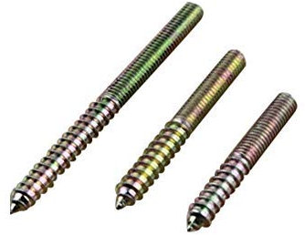 MroMax M4 x 25 mm Stockschrauben Länge Doppelkopfschrauben selbstschneidende Schraube Holzgelenk Möbelbeine Bronze 20 Stück