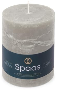 Spaas Vela pilar rústica, 80/110 mm, 65 h, color gris claro