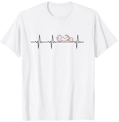 Trike Heartbeat Three-Wheeled Motorcycle Motorbike Trike T-Shirt