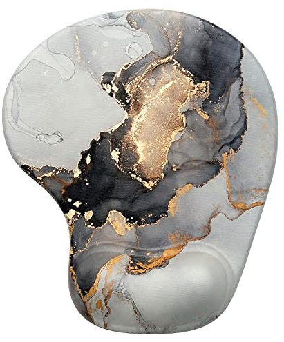 Hsurbtra Tappetino per mouse ergonomico con supporto per il polso, tappetini per mouse in gel con base antiscivolo in PU, tappetino per computer in memory foam per alleviare il dolore, accessori
