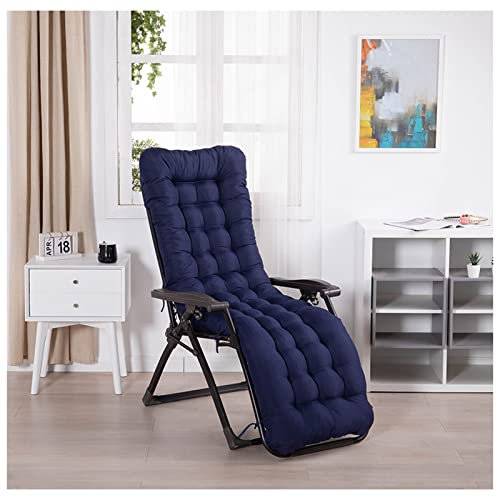 PIPOEI Deckchair Auflage 170x53x8 cm, Polster für Sonnenliege Liegestuhl Auflage für Gartenliegen, Reisen, Urlaub, Innen, Außen, Bequeme Polsterauflage für Sonnenliege(Color:Navy blau)