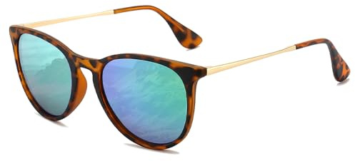 Long Keeper Retro Runde Sonnenbrille Damen Polarisiert Sonnenbrille Vintage Rund Unisex Polarisierte Sonnenbrillen Damen Herren UV400
