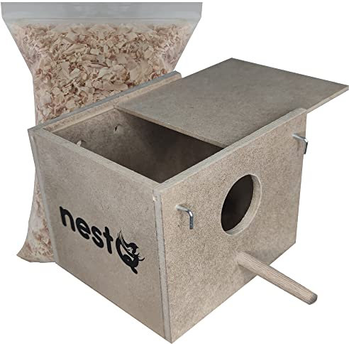 Nid en bois pour exotiques Diamants Mandarin de Gould, Bavoir, Papagayo, Modesto, Ruficaudo, Bichenov, Modesto, Pico Plata, Tricolore, Isabelite du Japon