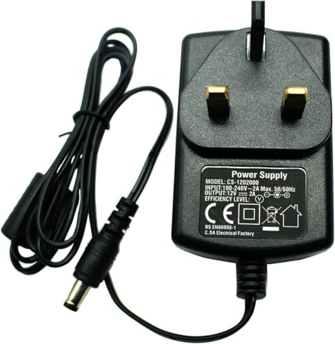 maisi 12V 2A 24W Security Camera Power Adapter AC to DC with 4-Way Power Splitter Cable Power Supply for CCTV Security Camera DVR, LED Strip Lights