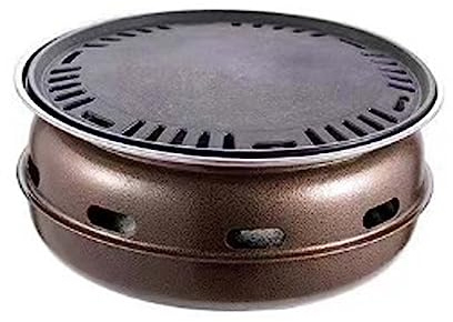 Charcoal grill, frying/grilling/cooking multi-function, easy to clean, smoke-free, suitable for 3 to 5 people outdoor picnic use (large)