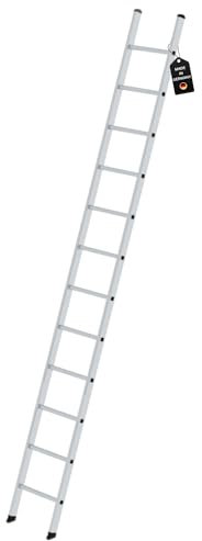 PROREGAL Sprossen-Anlegeleiter ohne Traverse | 12 Sprossen | Leiter, Teleskopleiter, Trittleiter, Bockleiter, Sprossen-Doppelleiter