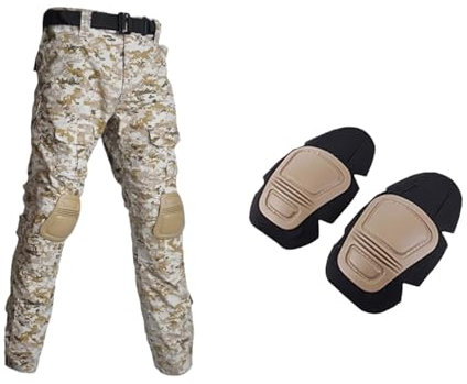 ZMIN Taktische Anzüge Militäruniformen Trainingsanzüge Camouflage1 Jagdbekleidung Hemden Armee Hosen Sets mit Pads desert digital pants XXL
