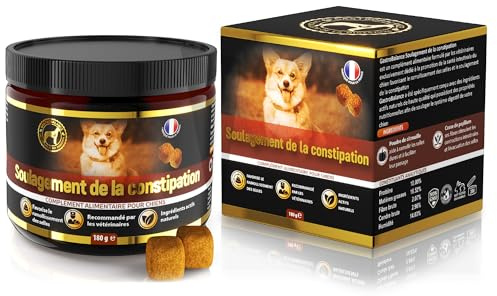 Alivio Estreñimiento Perro - 60 croquetas laxantes suavizantes heces de perros - sabor pollo (Español)