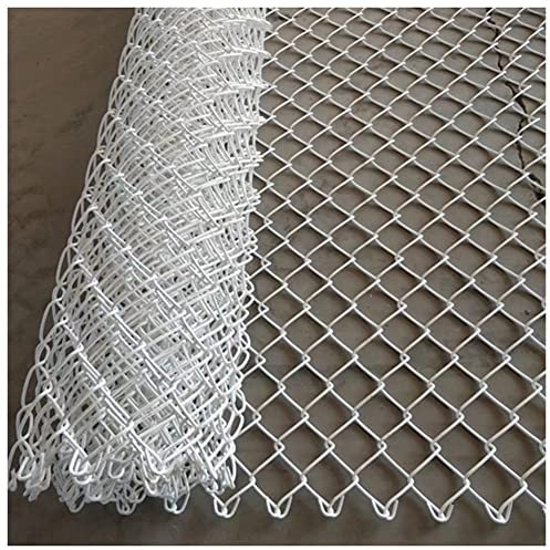 PVC Coated Welded Wire Fence, Garden Chicken Wire Fence Roll, Chain Link Fencing, Mesh Size 2.4, Ideal for Yard Protection and Poultry Netting(White,1.2x17m)