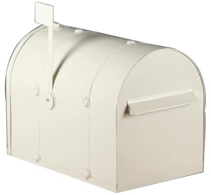 LMXRYPD Cassetta Postale Decorative in Ferro Battuto, Cassetta Posta Che Richiedono Il Montaggio su Palo, per Casa, Esterno, Negozi, Parchi di Divertimento(White,25cm/9.8in)