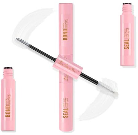 Sixstarhair Pegamento Para Pestañas Bond and Seal, Pegamento Pestañas Postizas 2 en 1 para Extensiones de Pestañas Individuales DIY, fijación súper fuerte 5ml +5ml Eyelash Glue