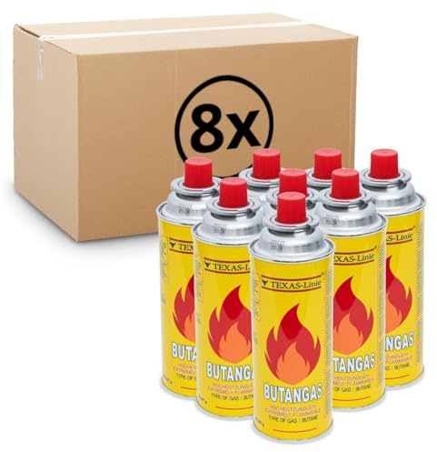 SPARSANDO 8X Gaskartusche für Gaskocher, Gaskartusche Campingkocher, Gaskartusche Schraubgewinde