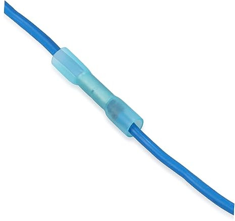 OKUMEYR 100pcs Heat Shrink Insulated Crimp Connectors Red Blue Yellow Corrosion Resistant Butt Wire Terminals for Secure Electrical Connections