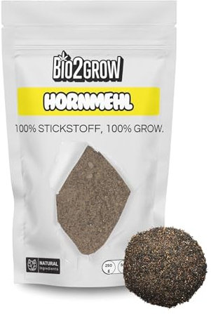 Bio2Grow Hornmehl Stickstoffdünger 2KG - Langzeitwirkung & Bodenverbesserung - Für Garten & Beete