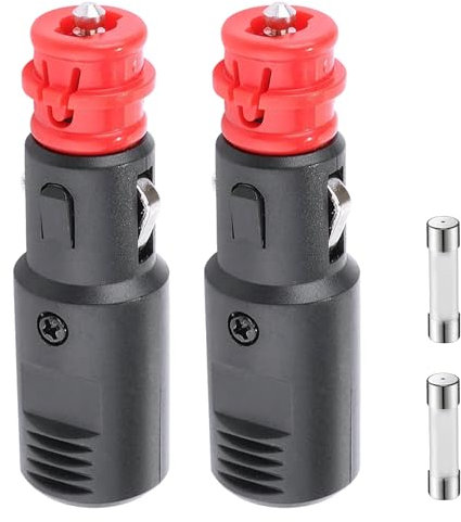 Flaconi 2 Pezzi Spinotto Presa Accendisigari Auto,Spina Accendisigari 12v,Presa Accendisigari 12v,Spinotto Accendisigari 12v,Adatto per Autoradio,Aspirapolvere per Auto,Pompa D'aria per Auto
