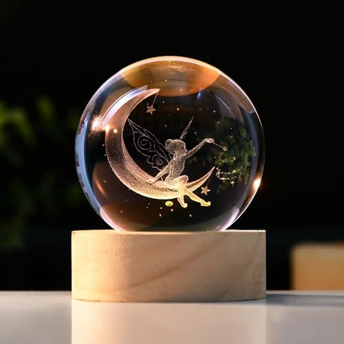 IFOLAINA Boule de cristal 3D en forme de boule de cristal - Charmante figurine de fée pour décoration d'intérieur pour fille