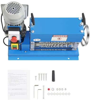 Wire Stripping Machine 370W Electric Cable Wire Stripper Machine 1.5mm-38mm/0.06-1.5in 11 Channels 10 Blades Automatic Wire Stripping Tool Cable Stripper Copper Recycle Wire Stripper