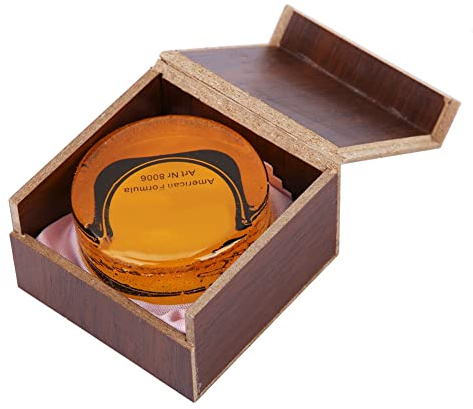 Yctze Premium -Kolophonium in Holzkasten für Violine, Bratsche, Cello und Erhu - Hohe Reinheit und Tragbar (Transparent)