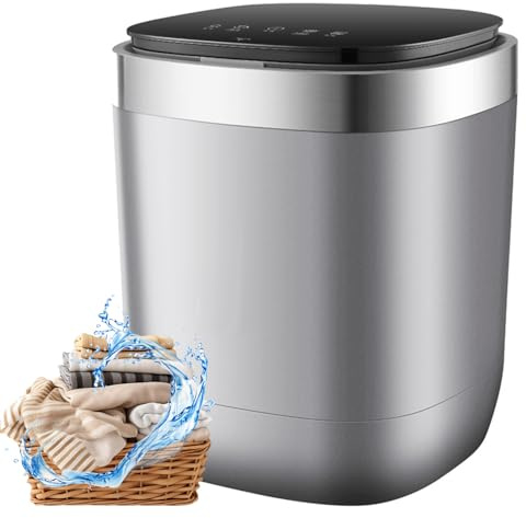 Portable Washing Machine, 3-in-1 Washer Dryer Combo, Fully Automatic Compact Laundry for Small Items, Ideal for Dorms, Travel, Apartments with Drain Pipe