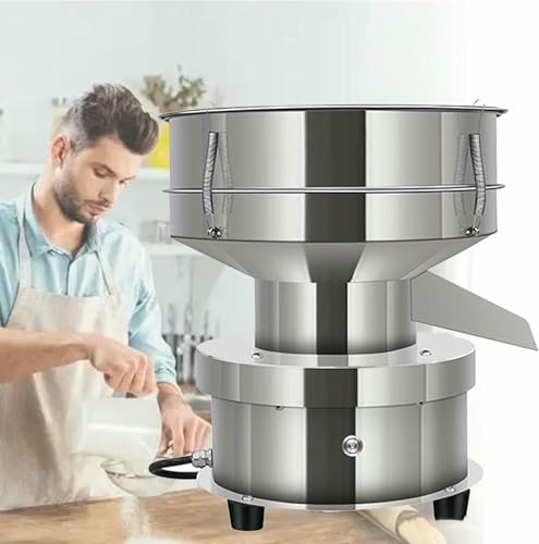 HOTAPEPU Machine De Poussière Automatique Tamiz Tamiz Vibratoire Electric Vibratory in Colorée Degré Alimentaire en Acier pour La Farine Et Les Poudres d'herbe ~ /