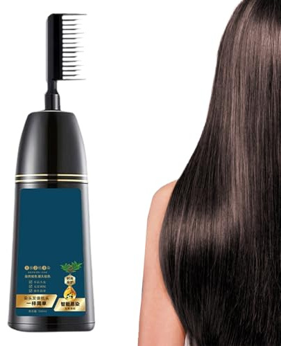 Teinture Capillaire Pour Femmes - Colorant Nourrissant 2 En 1 Avec Peigne Et Soin,Crème Colorante Facile à Appliquer pour Adolescents Sportifs et