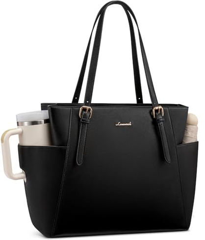 LOVEVOOK Handtasche Damen Groß, PU Leder Arbeitstasche, 15,6 Laptoptasche