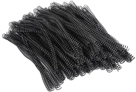 Dorsi per rilegatura a filo singolo 100 pezzi 48 denti Diametro 14,3 mm Capacità 115 fogli Bobine per rilegatura a spirale per documenti di ufficio File di ingegneria Progetti (Nero)