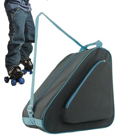 Borsa per pattini da ghiaccio, con cinghie regolabili, impermeabile, per hockey, skateboard, viaggi, sci, bambini, donne, uomini e ragazzi