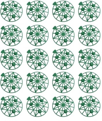 FUANA Supporto per piante per anguria, melone e zucca, 20 pezzi, supporto anti-putrefazione in plastica verde con vassoio stabile, 22 x 20 x 20 cm, facile da installare