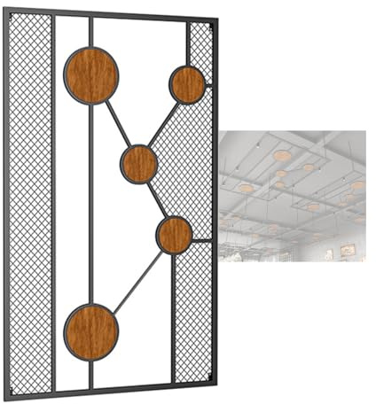 YJEUZCD Metall Decke Fliesen Paneele, Bar Dekorativ Suspendiert Gitter, Wand Privatsphäre Bildschirm Partition, Drinnen Hausdach Zwickel Platte(70x100cm)