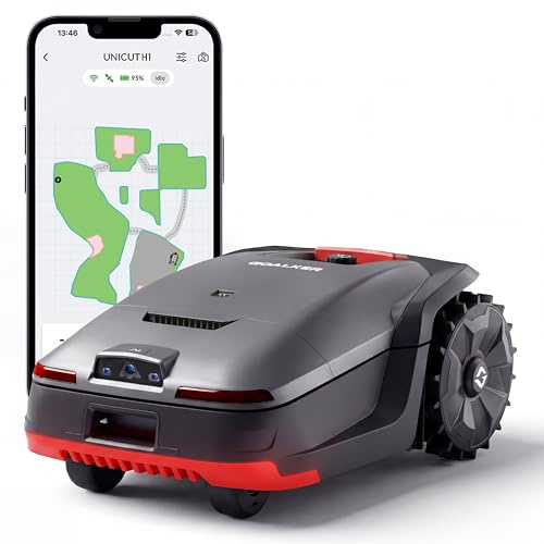 Goalker H1 Mähroboter ohne Begrenzungskabel – 5 IN 1: RTK+VSLAM Navigation, Dual LiDAR & KI-Kamera, 2000 m² Fläche, App-Steuerung, Hindernisvermeidung, präziser Kantenschnitt, 45% Steigung