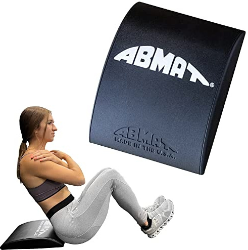 ABMAT Geformte Bauch- und Rumpftrainermatte für volle Bewegungsfreiheit, Sit-Ups, Crunches und Bauchmuskeltraining, aus einem Stück, geformter schwarzer Schaumstoff