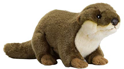 WWF 15169004 Plüsch Fischotter, realistisch gestaltetes Plüschtier, ca. 20 cm groß und wunderbar weich