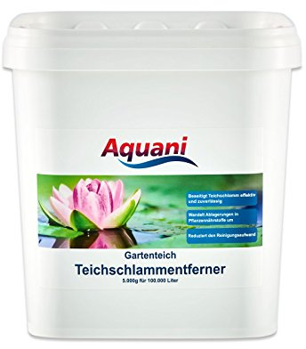 Aquani dammslamborttagare trädgårdsdamm 5 000 g verkar effektivt mot dammslam i dammen gör slamsugare onödig luktfri dammvård även för koi och simdammar
