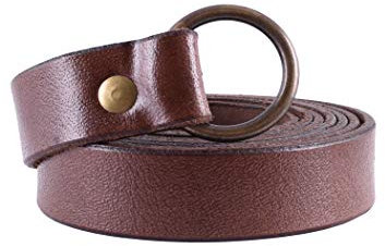 Battle-Merchant Mittelalter Ledergürtel 2cm schmal - 160cm o. 190cm lang - Gürtel LARP Mittelalter Wikinger Damen (160 cm, Braun)