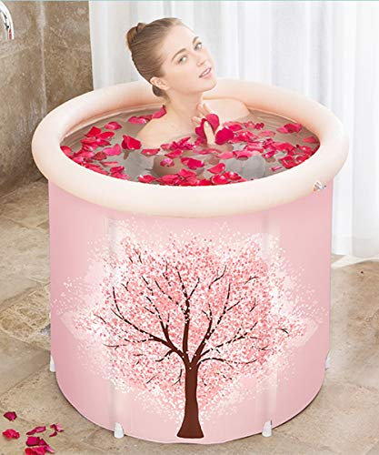 Whirlpool Barrel Erwachsene Haushalt Ganzkörper-Bade aufblasbaren Badewanne Bad Barrel verdickte Tragbarer Studenten Badewanne Home Kids Pool Cold Day Warmwasserbad Hot Ice Badewannen for Indoor Outdo