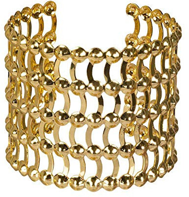 Boland 64421 - Armband Grace, gold, verstellbare Größe, für Damen, 5-reihiger Armreif, Armkette, Modeschmuck, Schmuckstück, Karneval, Fasching, Fastnacht, Mottoparty
