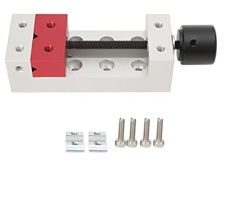Bench Vise,Mini Drill Press Vice, Portable Jewelers Bench, Aluminum Universal Jaw Parallel Mini Flat Clamp Table Vise DIY Craft Carving Fixing Tool 2 Inch for Jewelry Walnut Nuclear Watch Repairing