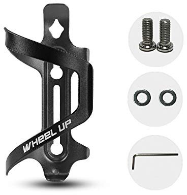 CNC Trinkflaschenhalter Flaschenhalter Getränkehalter Rennrad Fahrrad Wasserflaschenhalter Für Straßen- und Mountainbikes DSSH-04 (Einseitig Schwarz)