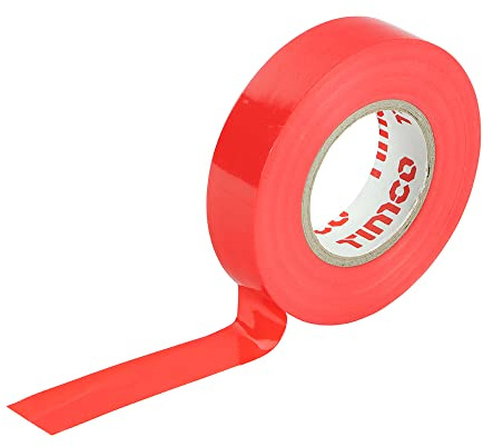TIMco ITRED - Cinta aislante de PVC, 25 m x 18 mm, color rojo