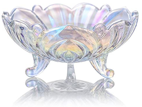 JUNYFFF Verre en Cristal Coupe De Fruits Ménage Maison Créative Table Basse Pot De Bonbons Salon Moderne Maison Créative