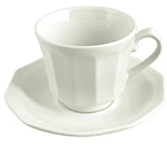 Churchill 7790159-6 tazas de café con plato Earthenware Arctic White