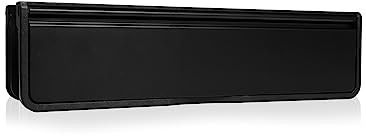 Xfort MailPlate Luxe 12 Letterplate Matt Black, Premium Draught Proof Postal Letterbox, Telescopic Sleeved Letter Box for uPVC Doors with 20-40mm Door Thickness.